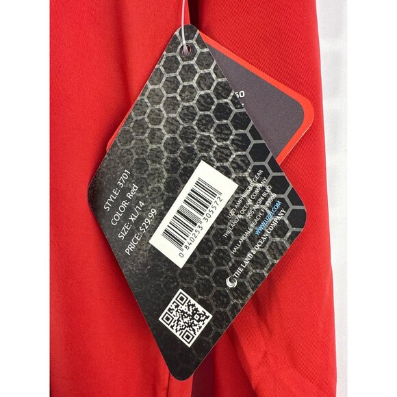 Uzzi Activewear Red Long Sleeve Rash Guard Shirt UPF 50+ XL Stretch Athleisure - Picture 3 of 7
